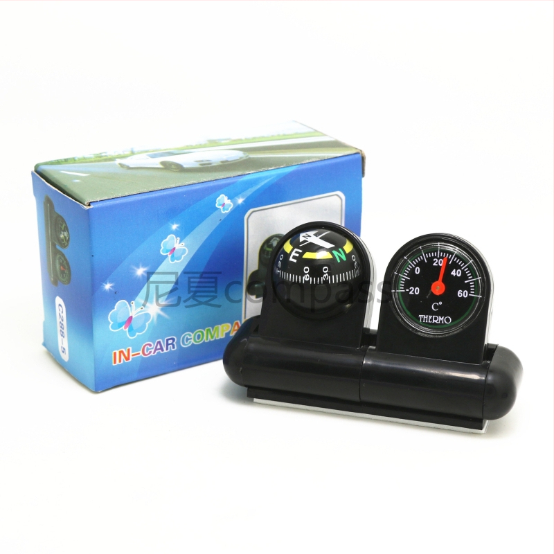 Automobilio salono kompasas su termometru LC285 – Nisa nisa, dvejų kalbų ekranas