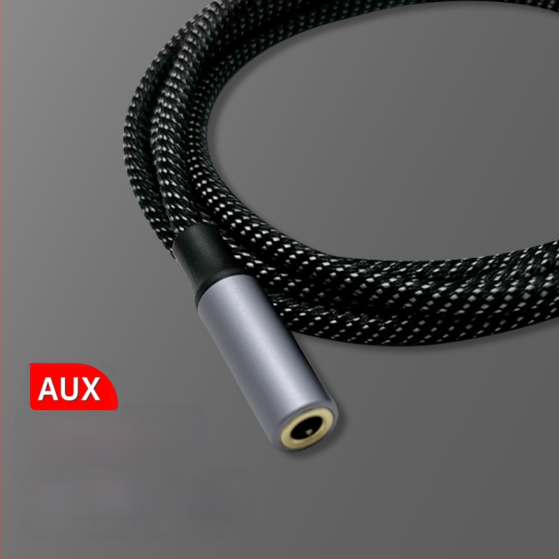 AUX auto audio kabel, 3,5 mm muški–ženski, 4 prstena, pozlaćeni