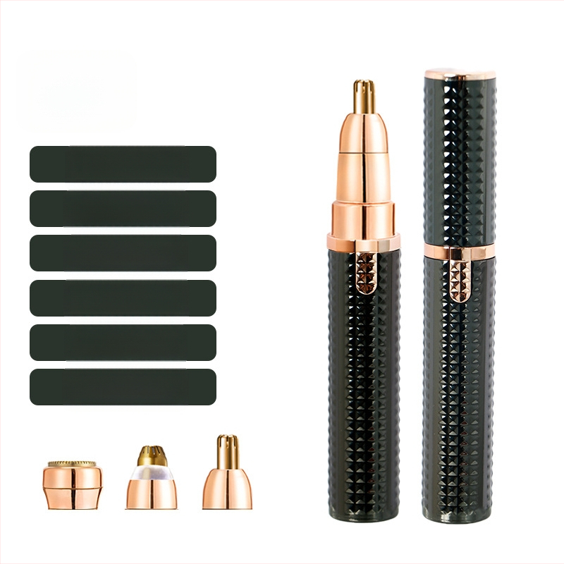 Elektrinis daugiafunkcinis plaukų kirpimo prietaisas antakiams, nosiai ir kūnui; ABS korpusas; USB maitinimas; nuimama pjovimo galvutė lengvam valymui; svoris 64 g.