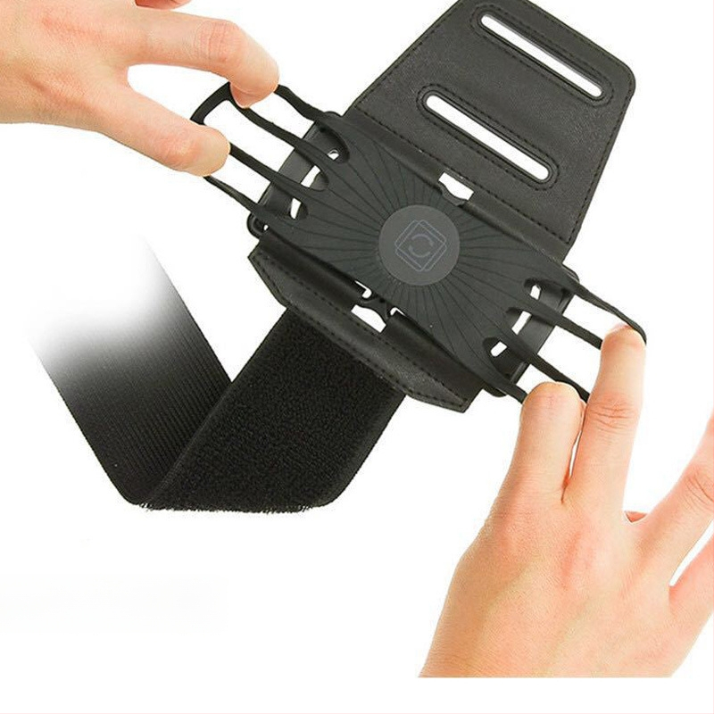 Išorinė sporto rankinė – universalus, besisukantis rankos dirželis, Lycra-silikono medžiaga, logotipas spausdintas, pritaikomas privatūs ženklai (Rongcan)