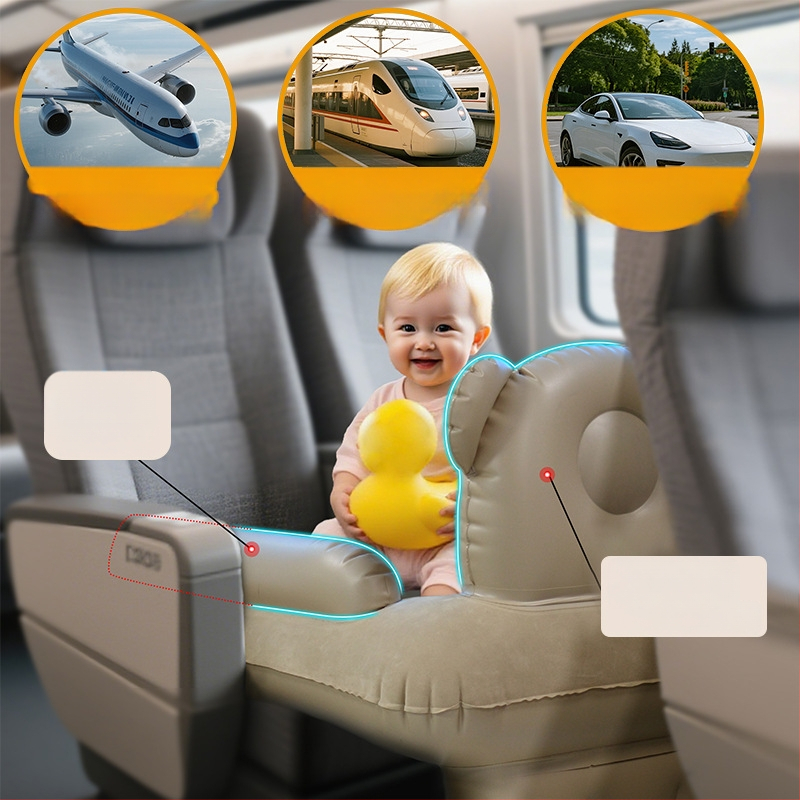 Pūtimas vaikų automobilio lova galinei sėdynei; poliesterio paviršius; apkrova 25 kg; svoris 0,5 kg; prekinis ženklas Xintianyou