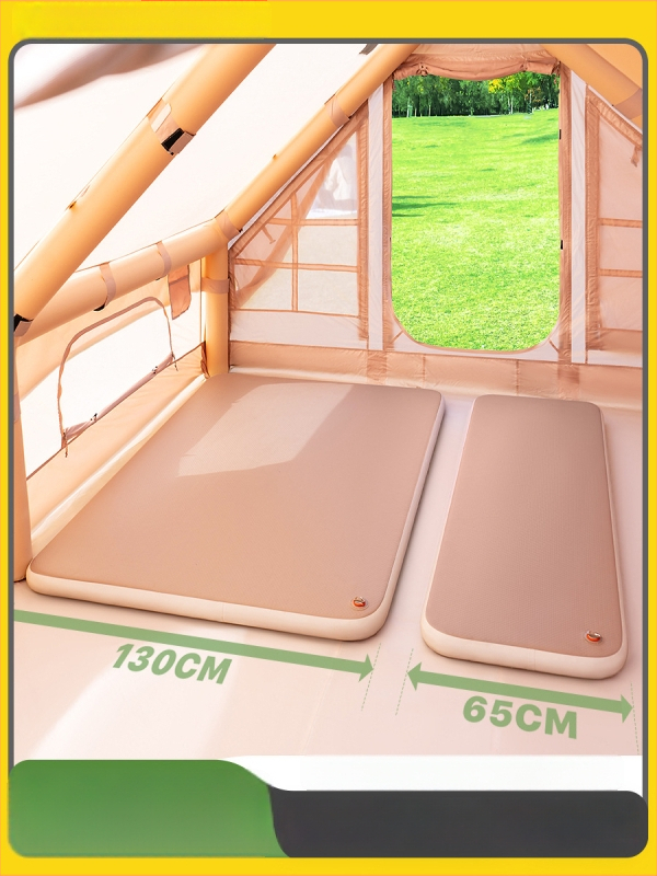 Orinis pripučiamas čiužinys stovyklavim su išorine pompa, rankinis pripūtimas, svoris 2,5 kg, maksimali apkrova 500 kg, paviršius iš kompozitinės medžiagos