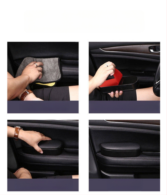 Automašīnas roku balsts vadītājam ar augstuma palielinošu spilvenu (Plastmasa, 0.5 kg, universāla saderība)