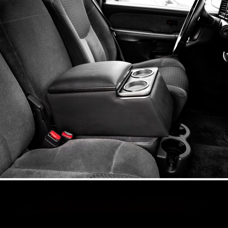 Aizmugurējā sēdekļa centrālā konsole ar krūžu turētāju un mīkstu spilvenu, koka materiāls, 4 kg, pielāgota apstrāde, universāls aizmugurējo sēdekļu modelis