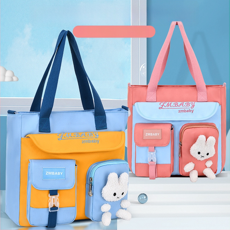 Dvivartis mokymosi krepšys pradinukams — rankinis arba per petį, Oxford audinys, kvėpuojantis, atsparus vandeniui ir dėvėjimuisi, pamušalas poliesteris, Sesame Baby