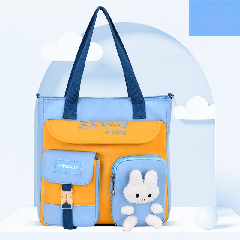 Dvivartis mokymosi krepšys pradinukams — rankinis arba per petį, Oxford audinys, kvėpuojantis, atsparus vandeniui ir dėvėjimuisi, pamušalas poliesteris, Sesame Baby