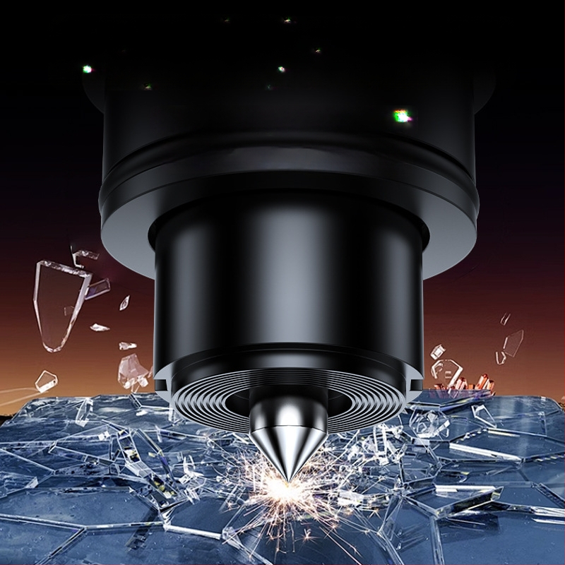 Automobilio saugos plaktukas su langų laužimo ir diržo pjaustymo funkcijomis, aliuminio lydinys, 0,2 kg, Shore Wood, Prisitaikantis