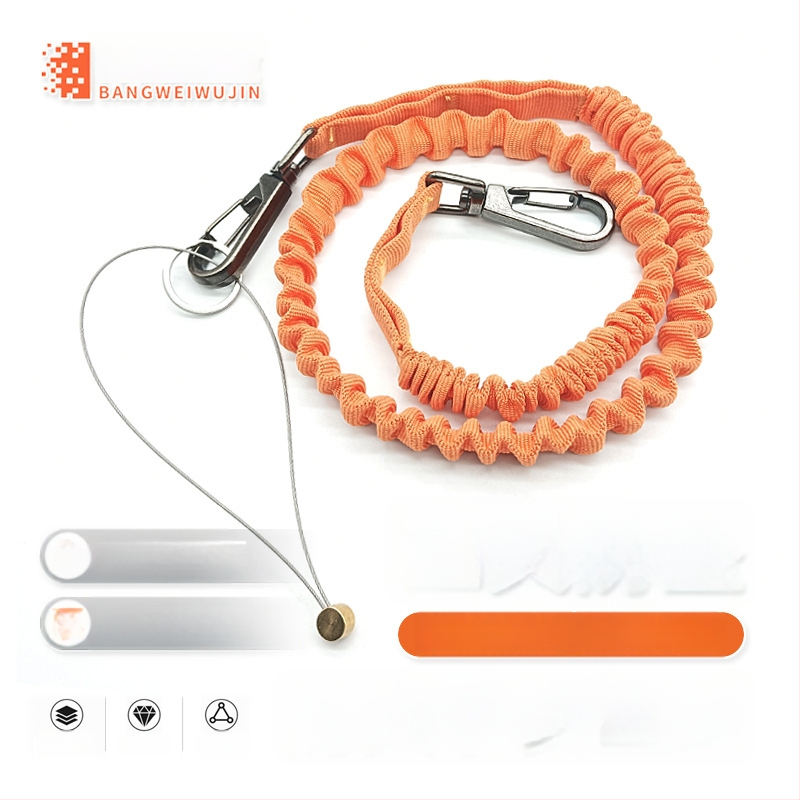 Bangwei saugos virvė darbui aukštyje – medžiaga: poliesteris/plieno viela, tipas: saugos virvė, savybės: prieš kritimą, pozicionavimas, teleskopinė elastika
