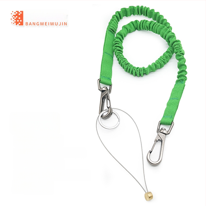 Bangwei saugos virvė darbui aukštyje – medžiaga: poliesteris/plieno viela, tipas: saugos virvė, savybės: prieš kritimą, pozicionavimas, teleskopinė elastika
