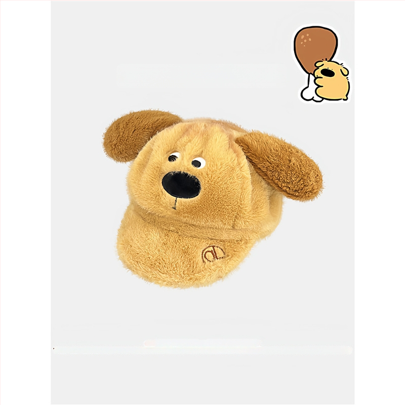 Beretės stiliaus pūkuota kepurė su ausimis ir animacijos antis motyvu, medvilninis šalikėlis ir kepurė dviejų dalių komplektas, rankų piešimo dizainas, pavasaris