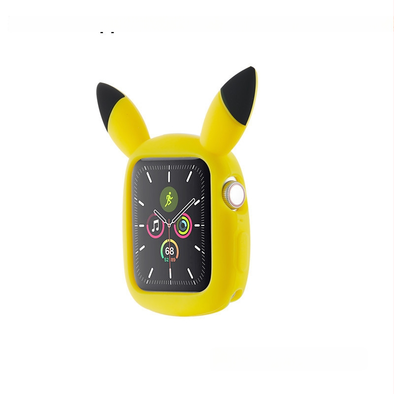 KEMOKA silikono apsauginis dėklas Apple Watch Series 7 su Pikachu dizainu