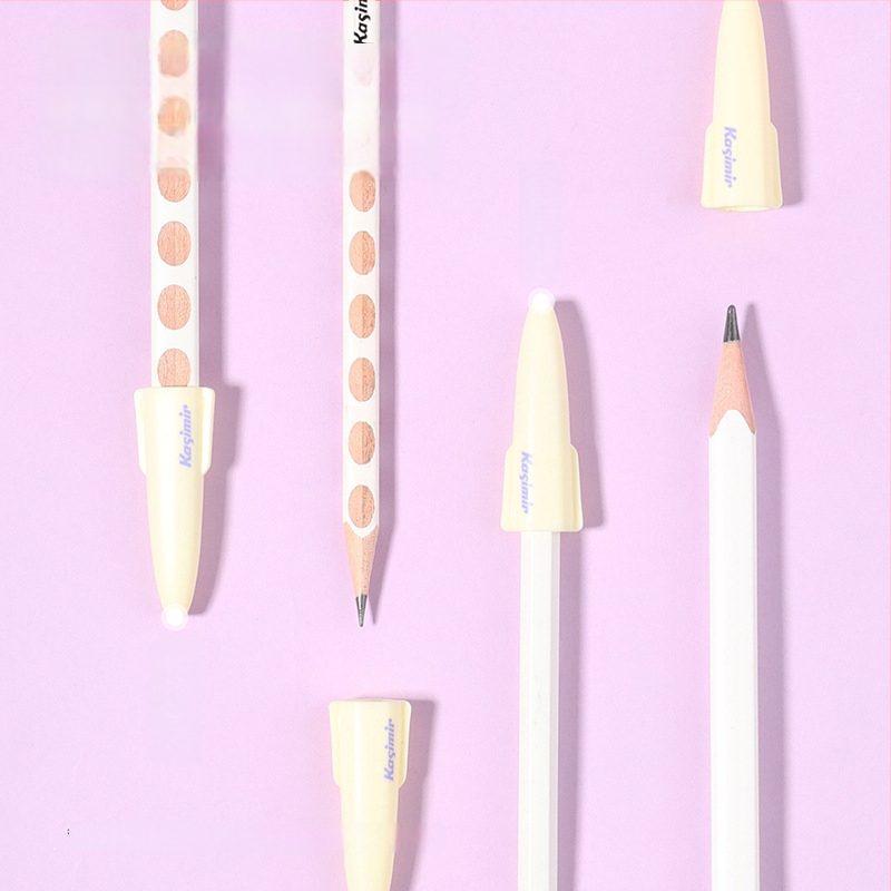 Casimir pieštuko dangtelis ir dėklas, skaidrus apsauginis dangtelis, metalas; skirta pradinių klasių mokiniams ir ikimokyklinukams