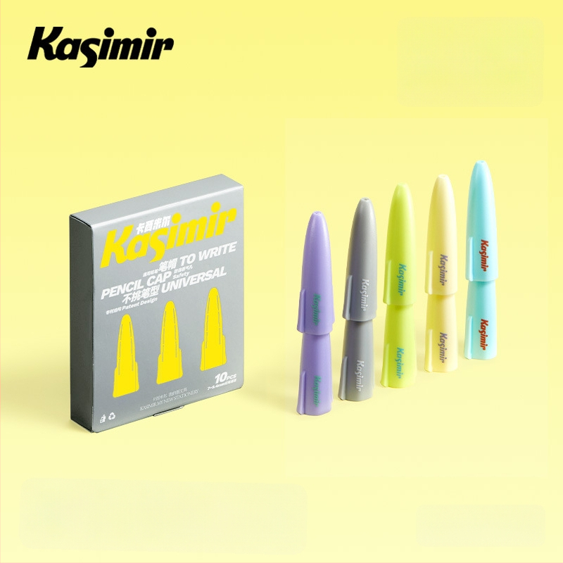 Casimir pieštuko dangtelis ir dėklas, skaidrus apsauginis dangtelis, metalas; skirta pradinių klasių mokiniams ir ikimokyklinukams