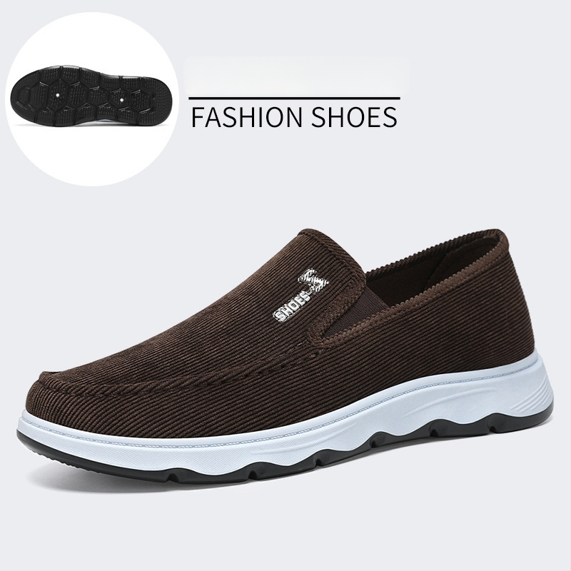 Vīriešu slip-on apavi, elpojošs kanvas augšdaļa, EVA iekšējā zole, zems augšējais rāmis, apaļa purns