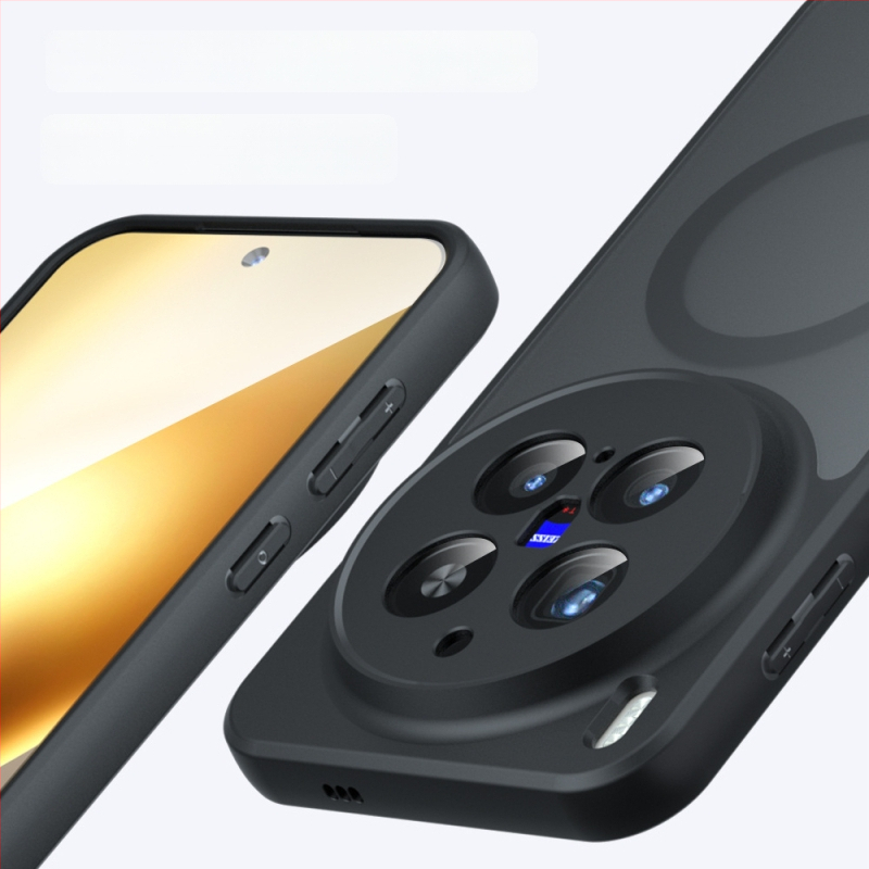 Μαγνητική θήκη προστασίας Vivo X300 Pro δύο σε ένα, με ματ φινίρισμα και αίσθηση δέρματος (V70FE)