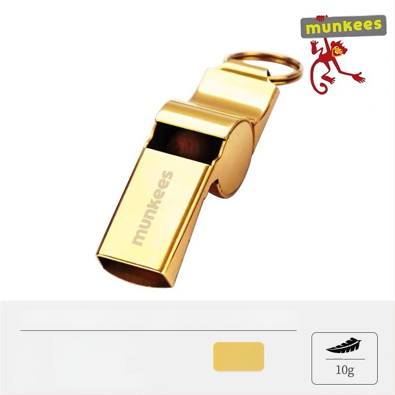 Munkees Tigro galvos švilpukas — Aukštatonis komandinis švilpukas, nerūdijantis plienas, 129 dB, vaikams, treneriams, teisėjams, lauko kempingui