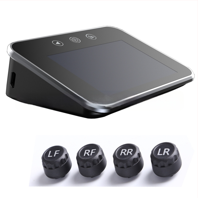 Saulės energijos belaidė TPMS skirtas automobiliams, RV ir SUV – skaitmeninis kompaktiškas padangų slėgio matuoklis, 0–8 bar diapazonas, aukšta tikslumas