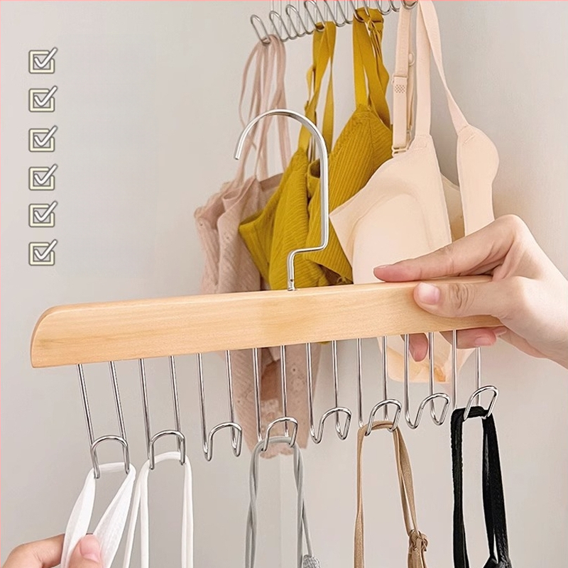 Medinis pakabų laikiklis su aštuoniais kabliukais drabužiams, kelnytėms ir kaklaraišiams; 1 dėžutė, 200 vnt.