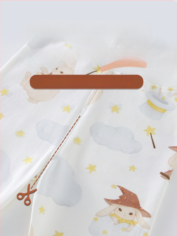 Vaikų namų kelnės su aukštu liemeniu, 100% medvilnė, unisex, animacinių personažų raštas, kvėpuojančios ir šiltos pavasariui ir rudeniui