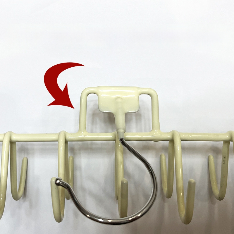 Drabužių pakaba su 18 kabliukų, kvadratinis stilius, modernus minimalistinis, plastiko danga, modelis ZL-2596654