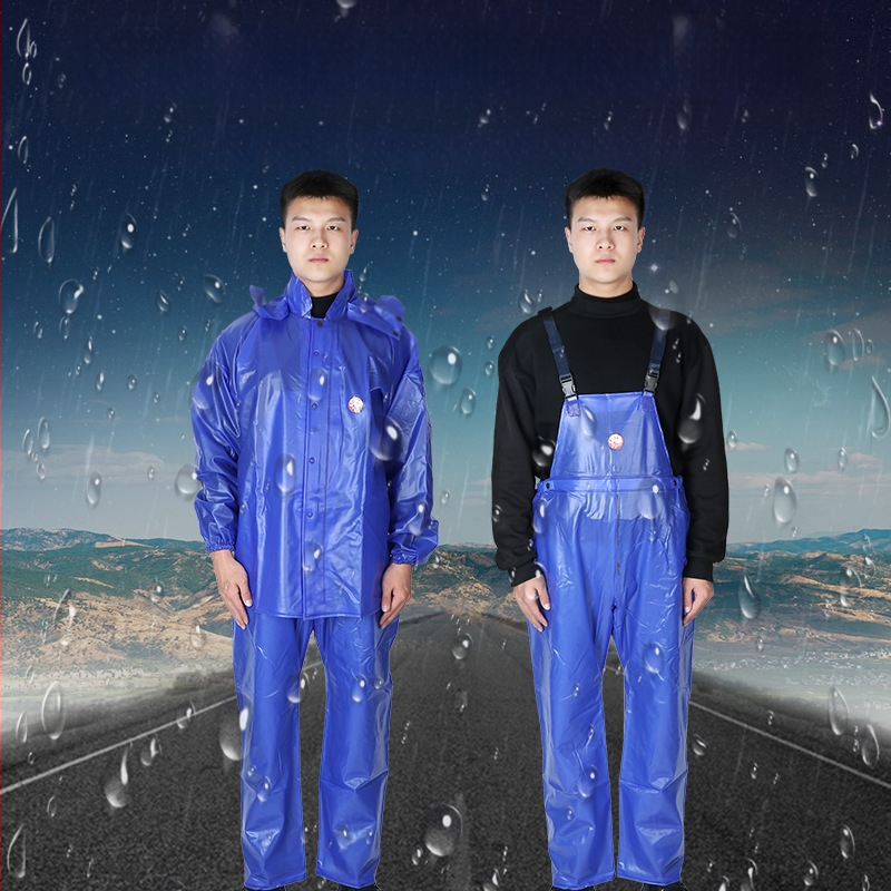 Žvejybos lietpalatis su dirželėmis ir vandenioms kelnes, Oxford audinys, PVC sluoksnis, audinio storis 36