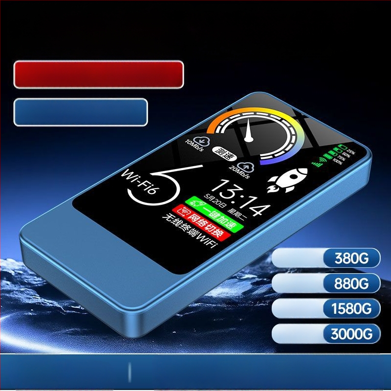 Nešiojamas WiFi 6 maršrutizatorius su 2-in-1 įkrovimu namams, automobiliams ir bendrabūčiui