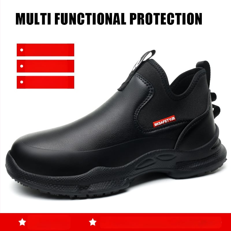 Šefų batai virtuvei – slip-on, mikropluošto oda, atsparūs vandeniui, atsparūs aliejui, neslidūs, žemas viršus