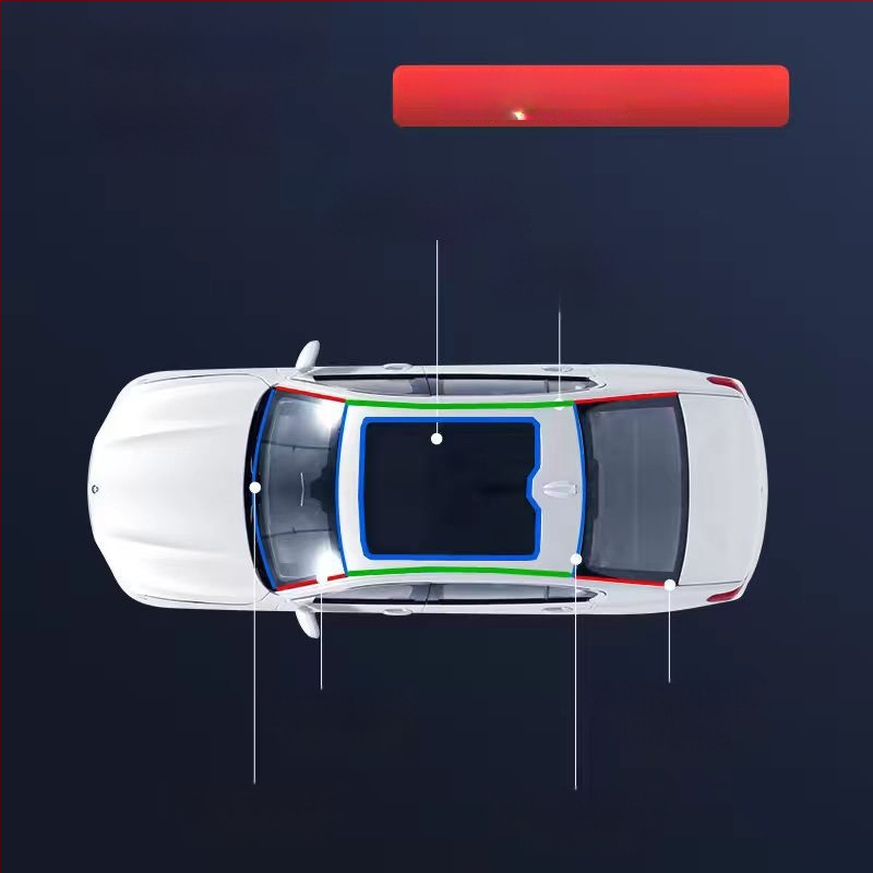Automobilių sandarinimo juosta, universali, guminė, T tipo, skirta priekinių ir galinių stiklo spragoms bei stogo lango ertmėms