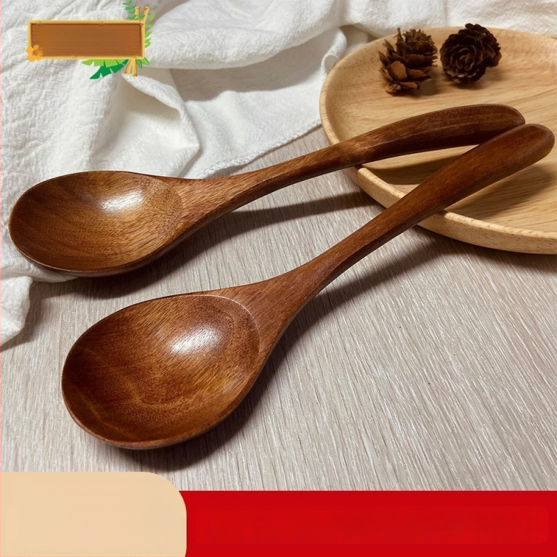 Drvena žlica za jelo, japanskog stila, žlica za rižu, mala kuhinjska žlica