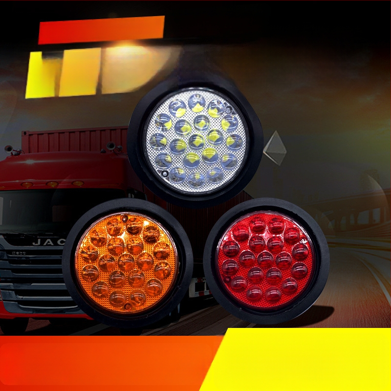 Lempos surinkimas puspriekabos galinei šviesai, 24V, apskritas, stabdžio šviesa, posūkio signalas, atbulinė šviesa