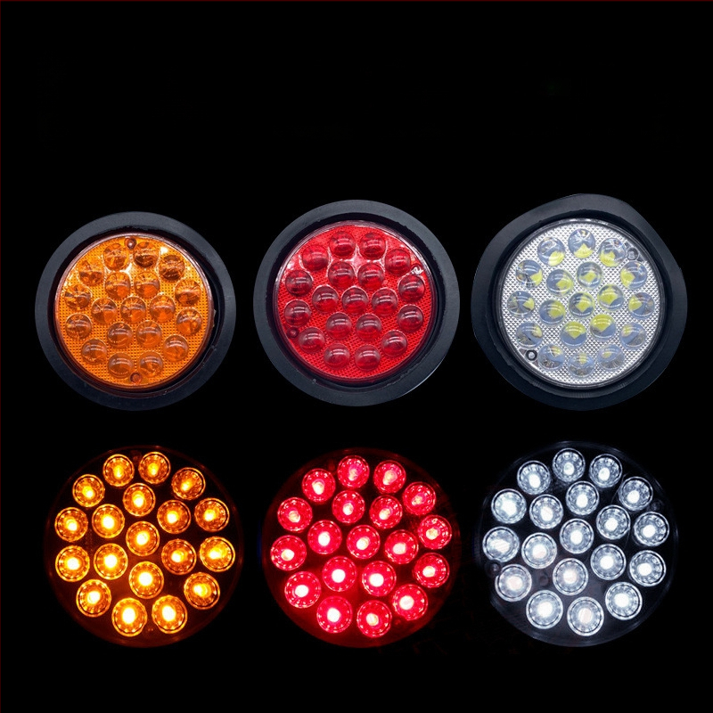 Lempos surinkimas puspriekabos galinei šviesai, 24V, apskritas, stabdžio šviesa, posūkio signalas, atbulinė šviesa