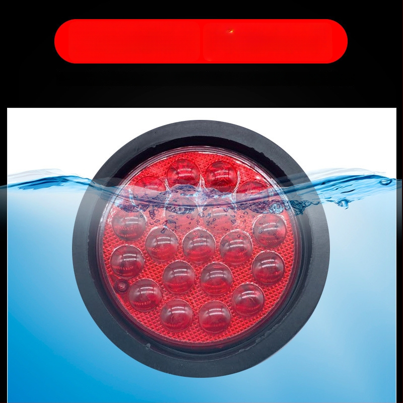 Lempos surinkimas puspriekabos galinei šviesai, 24V, apskritas, stabdžio šviesa, posūkio signalas, atbulinė šviesa