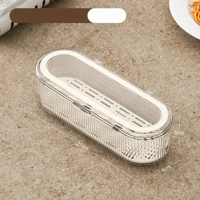 Chopstick box su dangteliu – dulkių, drėgmės ir vandens nutekėjimas atspari, PP medžiaga, Cream serija, ženklo Star Creation, logotipo spauda galima