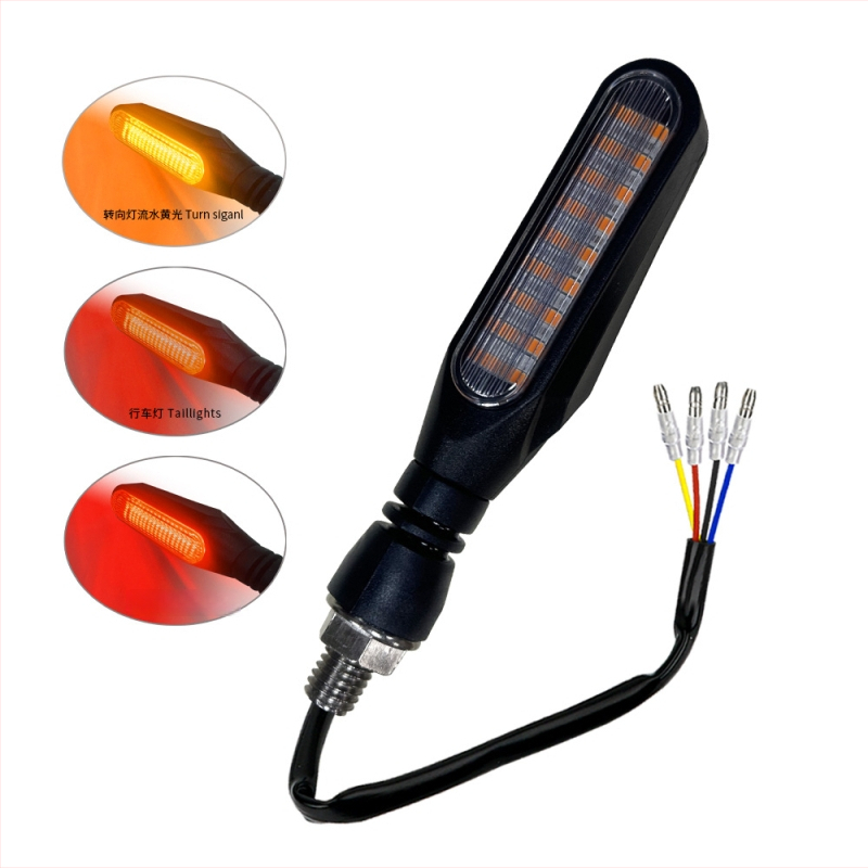 Motociklo LED galinis žibintas, 36LED, 2835SMD, 12,8V DC, modelis Y-C01, 3-in-1: važiavimo šviesa, posūkio signalas, stabdymo šviesa