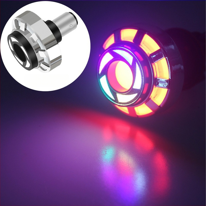 LED motociklo stabdžių žibintas su Angel Eye, aliuminio korpusas, įėjimas 6–85V, 6000K, modelis motor032, tarnavimo laikas 50 000 valandų