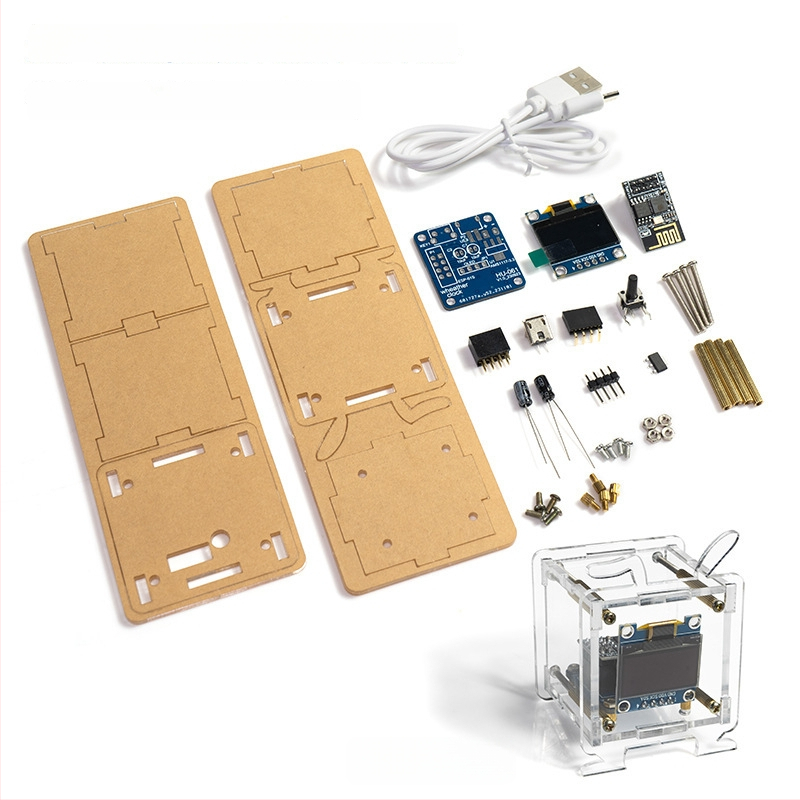 ESP8266 Mini Laiko Prognozės Laikrodžio Rinkinys - Wi-Fi, Temperatūros ir Drėgmės Jutiklis, Švietėjiškas DIY Elektronikos Projektas