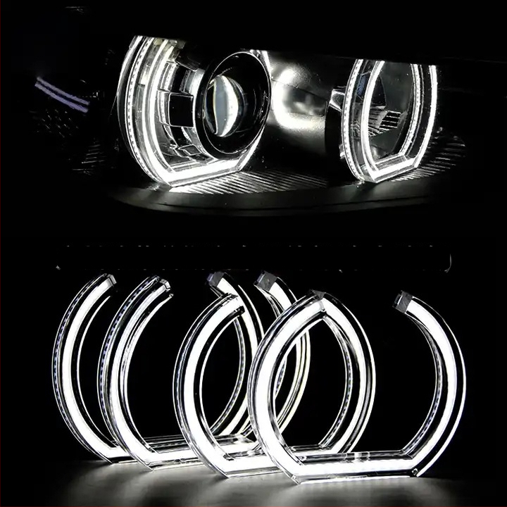 BMW E46 U-formos Angeliška akis - kristalinis akrilas LED, 12-24V, 10W, 1800LM