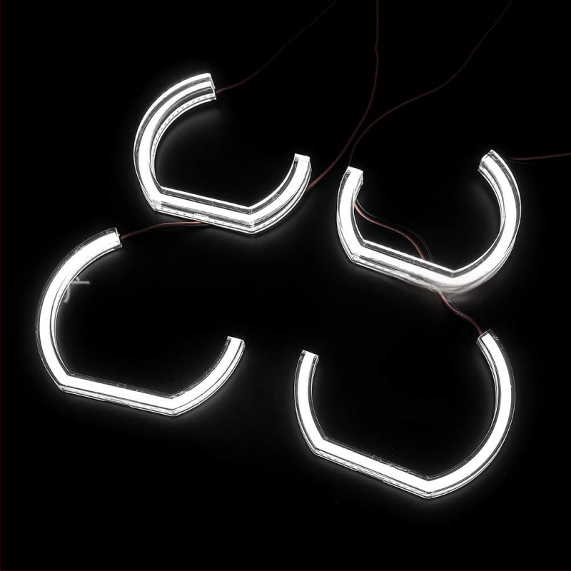 BMW E46 U-formos Angeliška akis - kristalinis akrilas LED, 12-24V, 10W, 1800LM