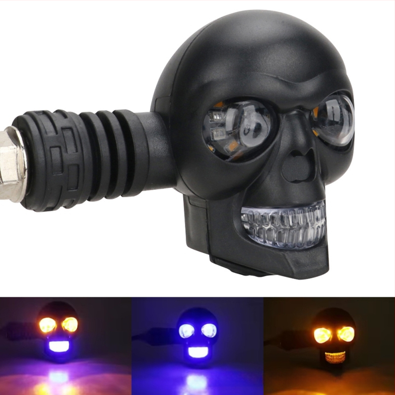 Motociklo vairo modifikavimas Galvos kaukolės modelis 12V ABS Universalus pritaikymas