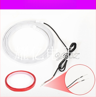 Automobilio LED dienos šviesa su silikonine korpusu, 6W, 12V, lipnė montavimas, priekinis dangtis