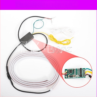 Automobilio LED dienos šviesa su silikonine korpusu, 6W, 12V, lipnė montavimas, priekinis dangtis