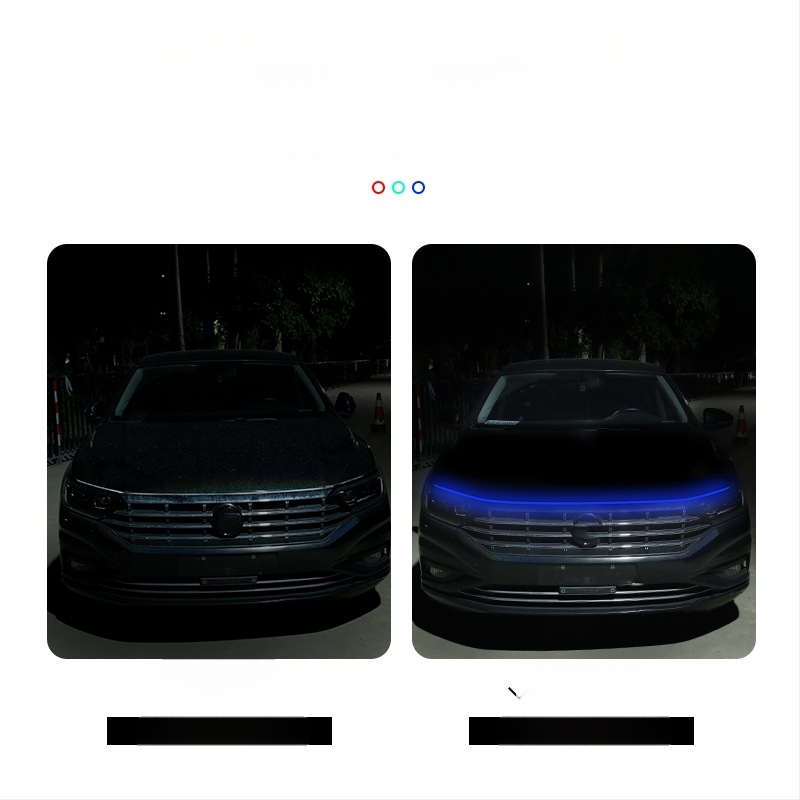 Automobilio LED dienos šviesa su silikonine korpusu, 6W, 12V, lipnė montavimas, priekinis dangtis