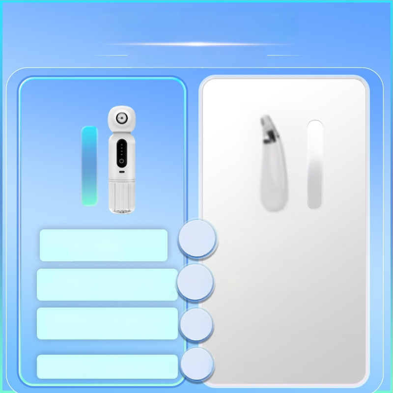 MR-01A Ultragarsinis juodųjų dėmių šalinimo įrenginys su karštuoju suspaudimu ir drėkinimu, 3 greičiai, nešiojamas veido grožio prietaisas