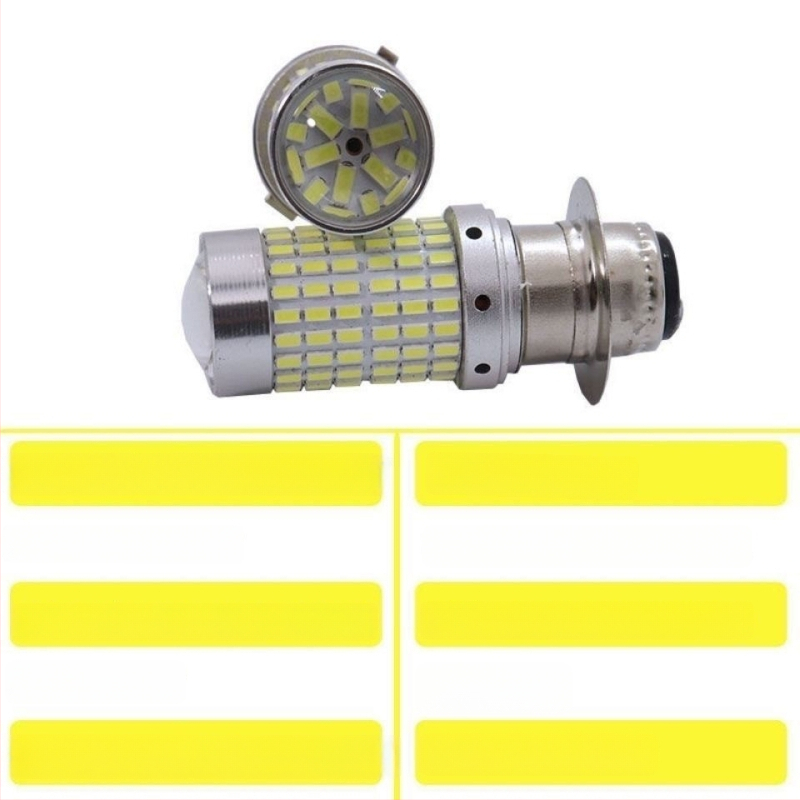 Tcyato H4 P15D Ba20D крушка за мотоциклетен фар, 144 SMD, супер ярка бяла светлина, 12V LED