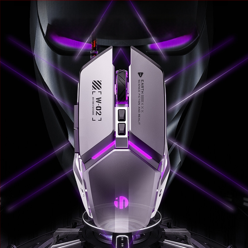 P-w2 laidinė žaidimų pelė su 7 mygtukais ir fotoelektriniu USB jutikliu