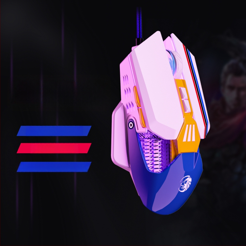 SKYLION C6 laidinė optinė žaidimų pelė, 7 mygtukai, 7200 DPI, 4 lygiai DPI reguliavimas, ergonomiška