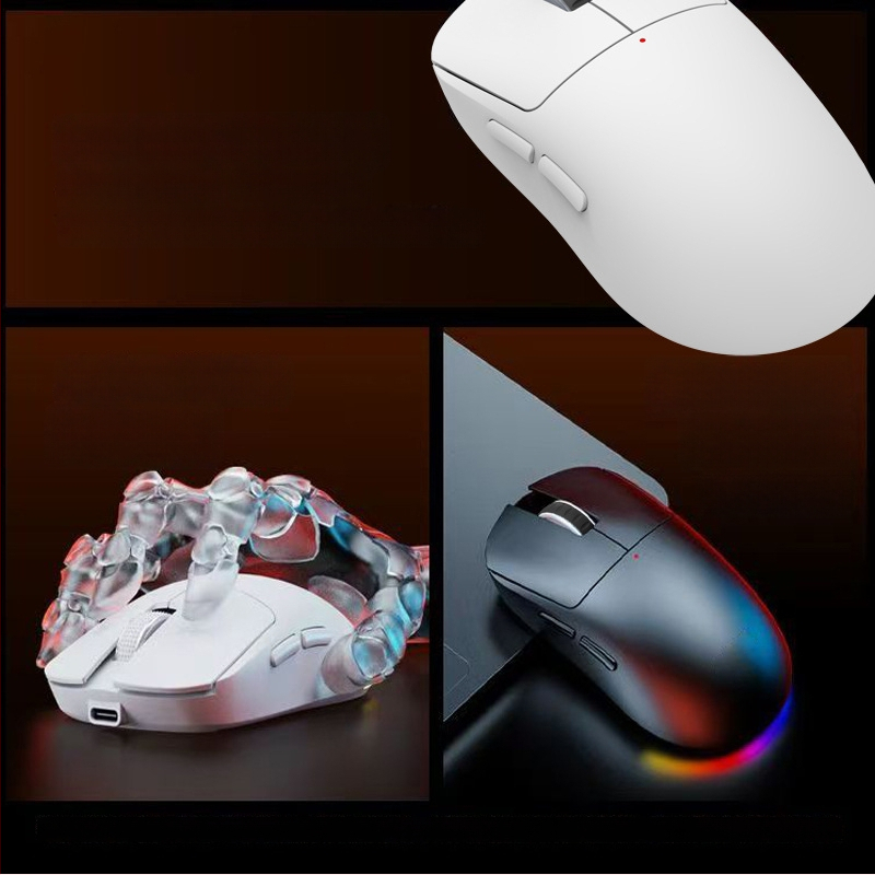 Belaidė žaidimų pelė, ergonomiškas dizainas, optinis jutiklis 8000 DPI, 7 mygtukai, 6 DPI lygiai, 10 m belaidis diapazonas