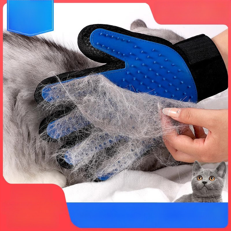 Dzīvnieku kopšanas cimdiņš kaķiem un suņiem, noņem atdalīto kažoku, piemērots dušai