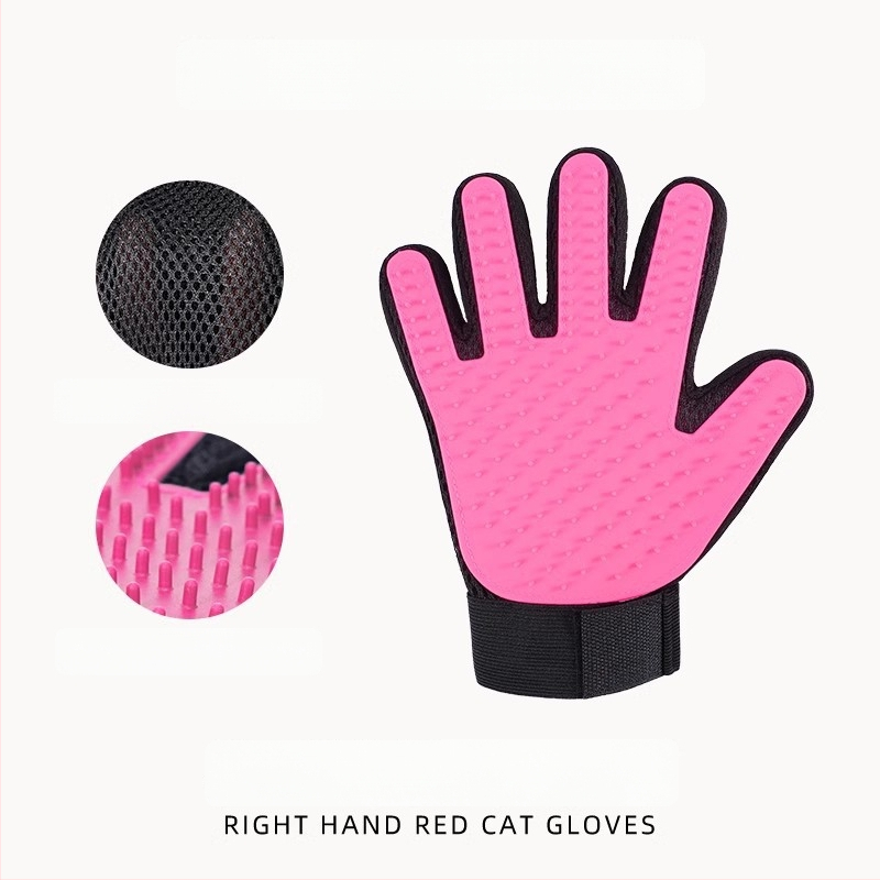 Dzīvnieku kopšanas cimdiņš kaķiem un suņiem, noņem atdalīto kažoku, piemērots dušai