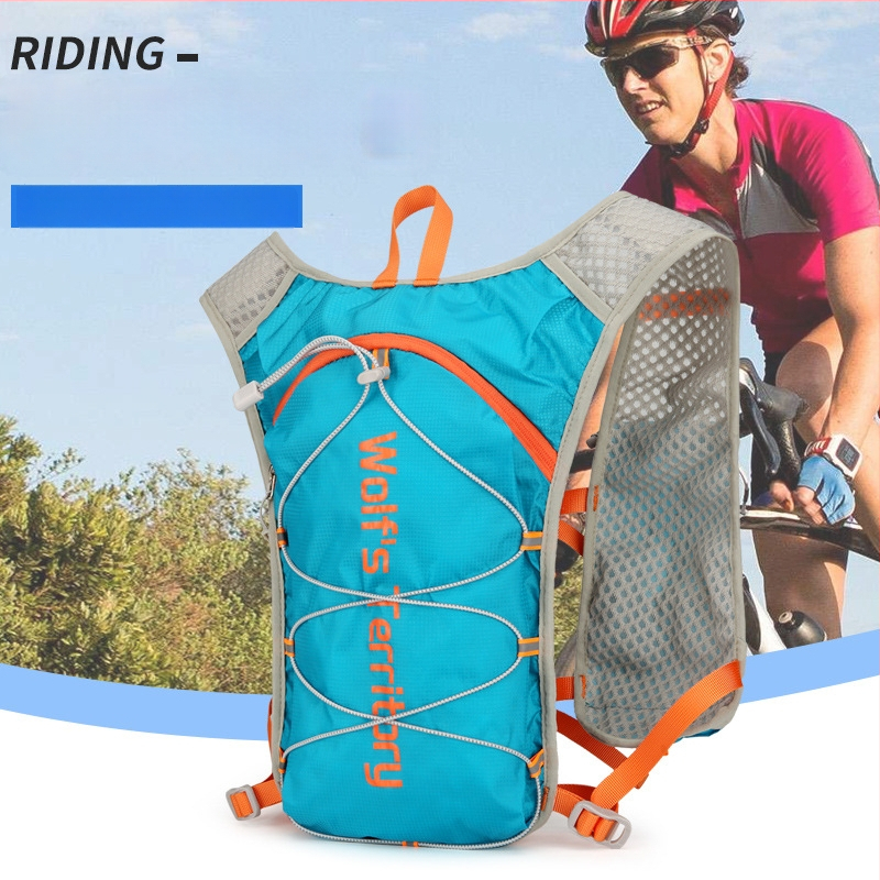 Map of Wolves Lengvas lauko dviračių kuprinė – Daugiafunkcinė, atspari vandeniui ir kvėpuojanti, Nailonas su poliesterio pamušalu, išlenkti pečių dirželiai